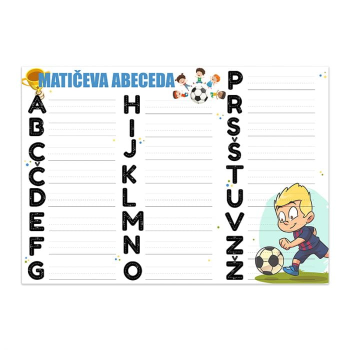 Piši briši abeceda nogomet