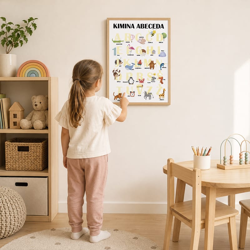 Poučen plakat abeceda
