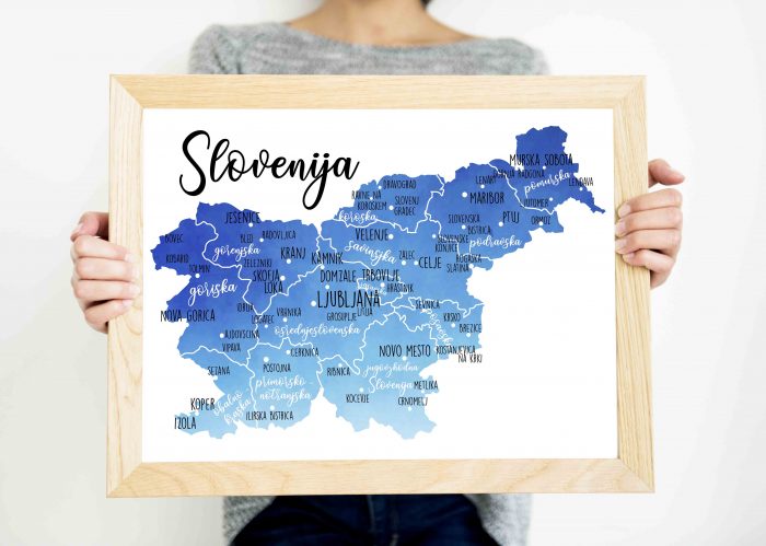 otroski zemljevid slovenije z mesti