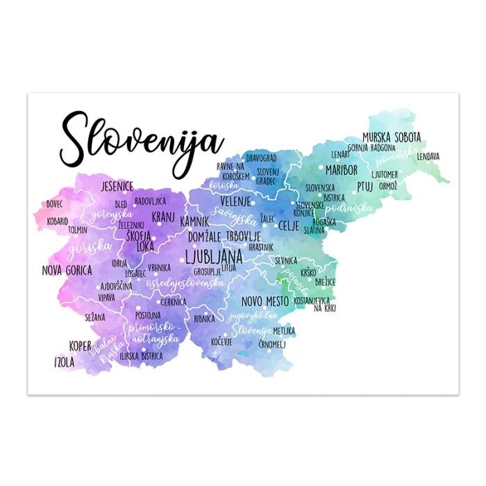 otroški zemljevid Slovenije