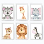 Luštne živalice - set 6 grafik