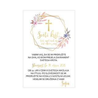 Krstno vabilo – zlata