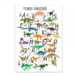 Plakat abeceda z dinozavri