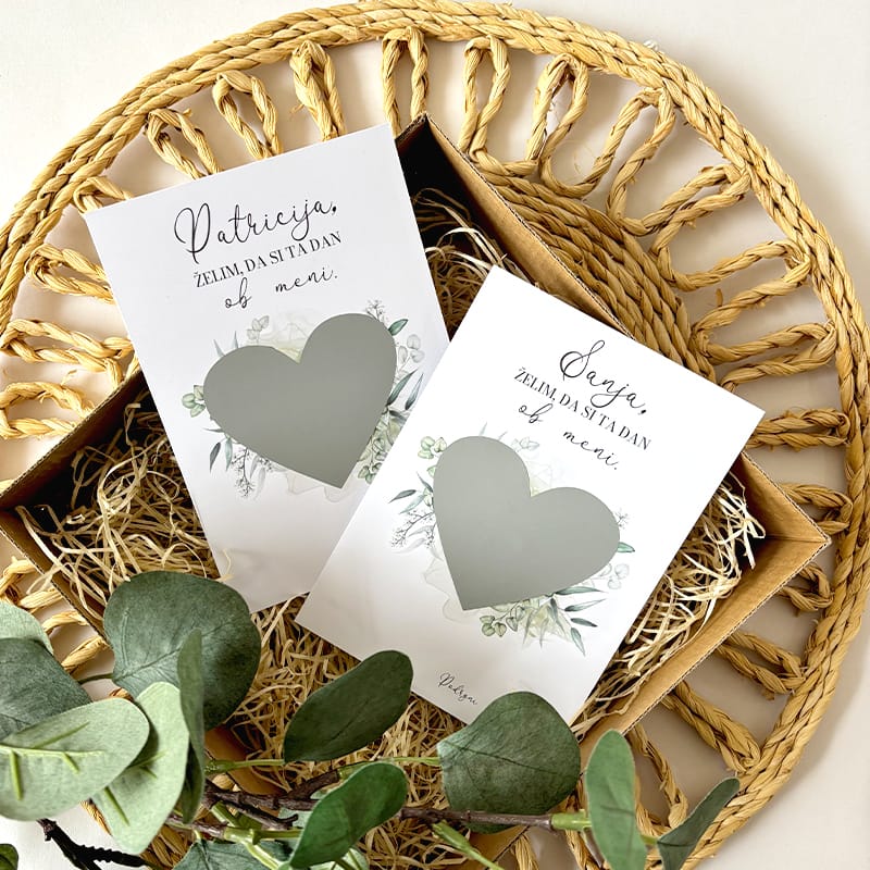 Kartica praskalka za poročne priče