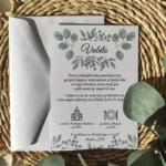 Vabilo za sveto obhajilo - zeleni evkalipt