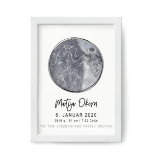 Zvezdna karta siva luna