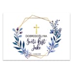 Dobrodošli na sveti krst - modra in zlata A4