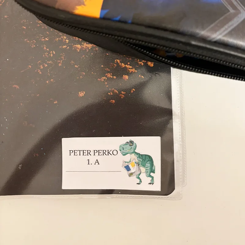 Nalepke za šolske zvezke dinozaver