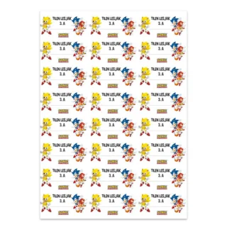 Personalizirane nalepke za zvezke sonic