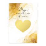 Kartica praskanka personalizirana - zlata