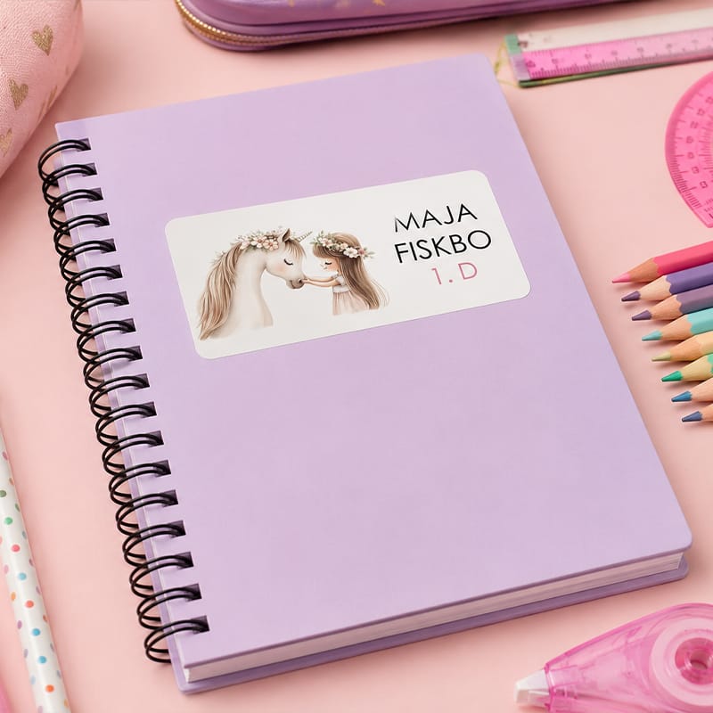 Personalizirane nalepke za šolske zvezke motiv konj