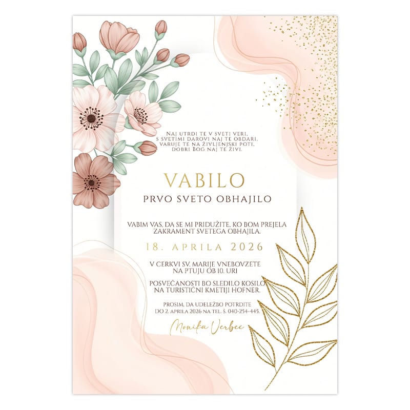 Dekliško vabilo za obhajilo