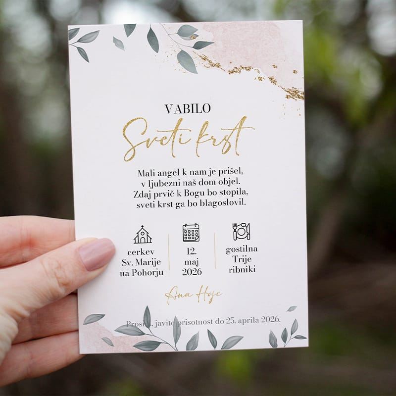 Ugodna vabila za krst