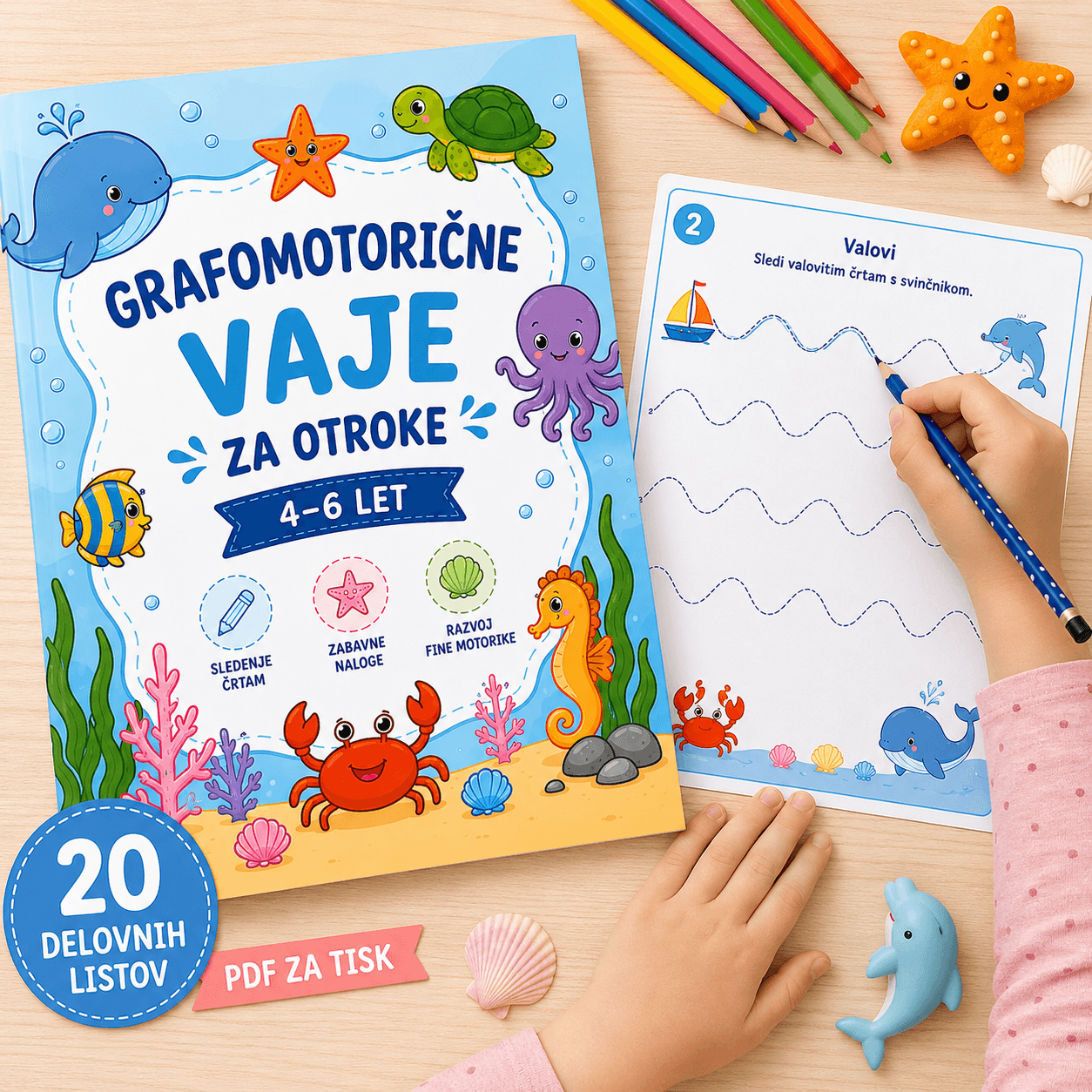 Grafomotorične vaje za otroke od 4 do 6 let