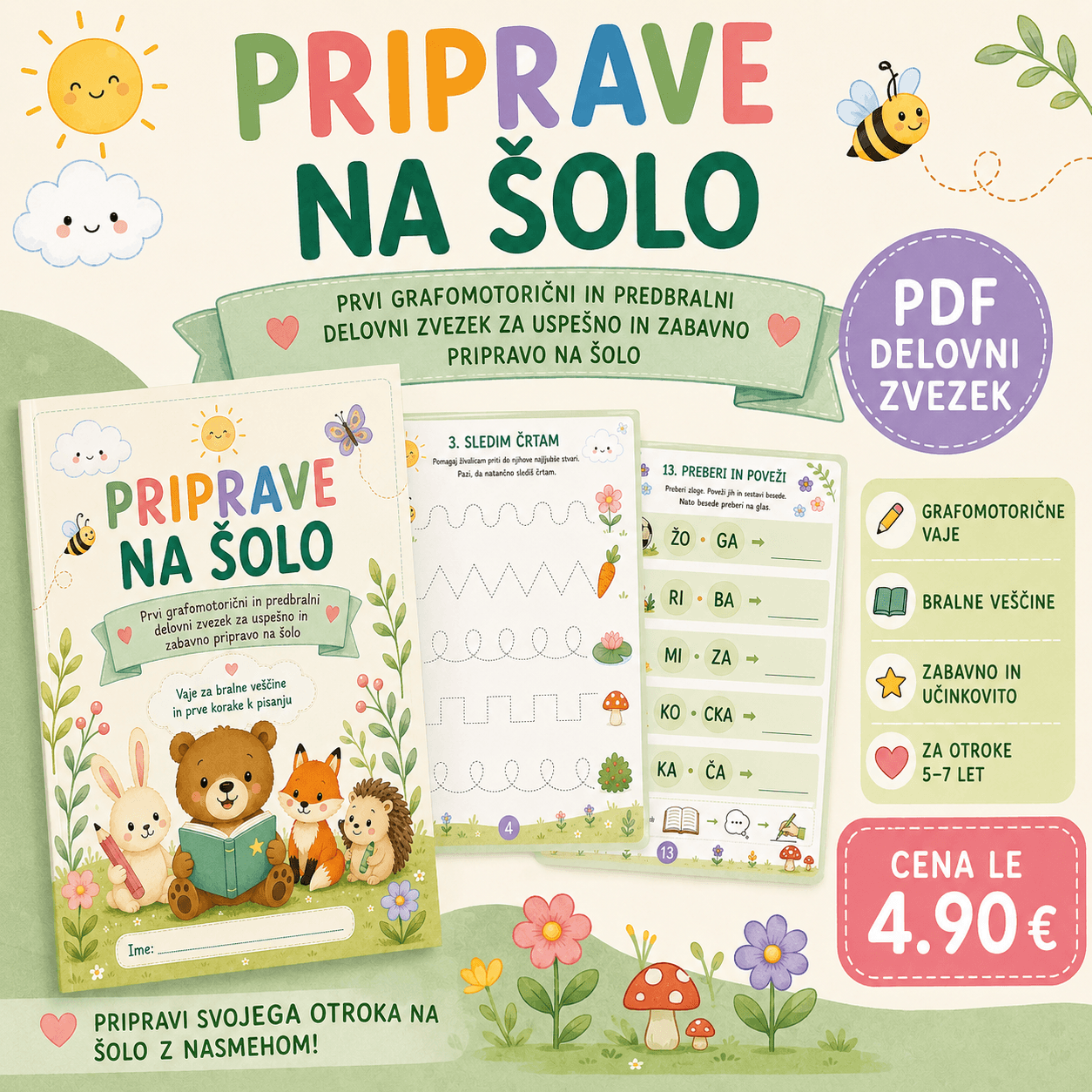 Priprave na šolo – delovni zvezek