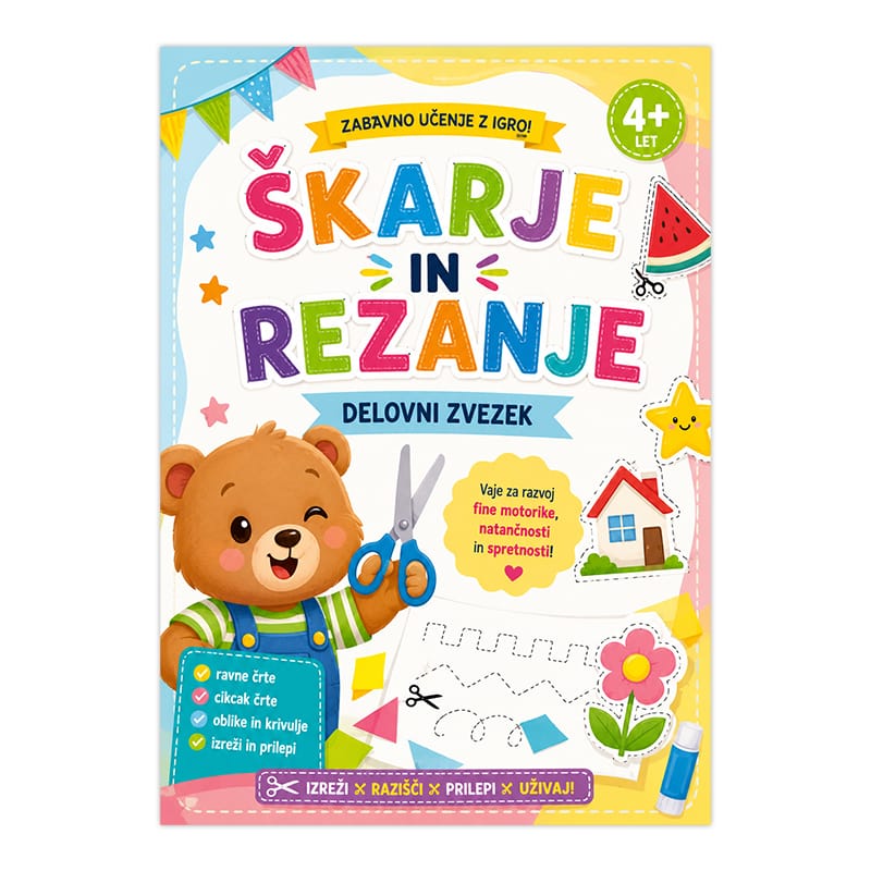 Škarje in rezanje pdf delovni zvezek predšolski otroci
