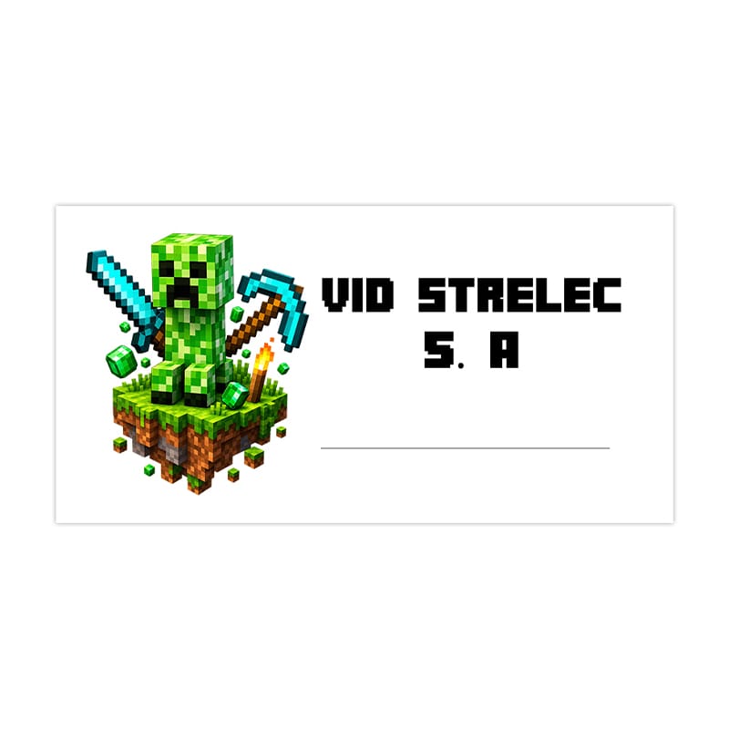 Personalizirane šolske nalepke GAMER